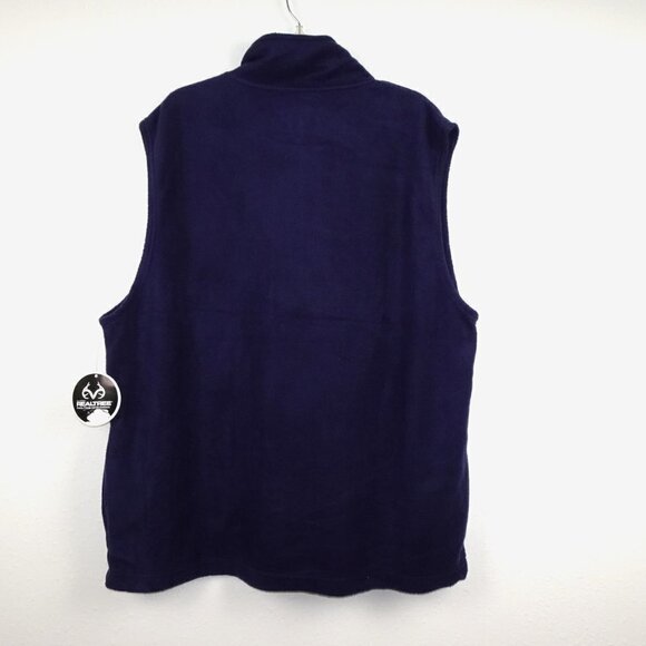 Realtree Fleece Vest Men’s Size 2XL Blue Full Zip Logo Winter Hunting - Picture 5 of 7